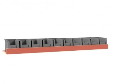 Set kunststof bakken voor Pro Wood kast type 1 legbord L=1520 mm.