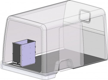 één ladeblok, BEKS verhoogde vloersysteem, H= 650 mm., Br= 300 mm.
