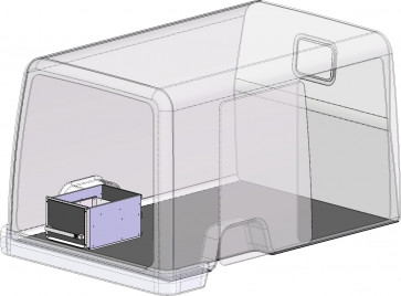 één ladeblok, BEKS verhoogde vloersysteem, H= 350 mm., Br= 400 mm.