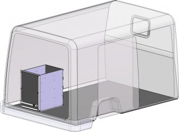 één ladeblok, BEKS verhoogde vloersysteem, H= 650 mm., Br= 400 mm.