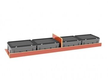 Set kunststof koffers voor Pro Wood kast type 2 legbord L=1690 mm.
