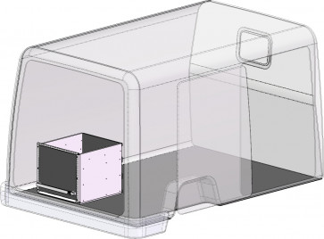 één ladeblok, BEKS verhoogde vloersysteem, H= 500 mm., Br= 500 mm.