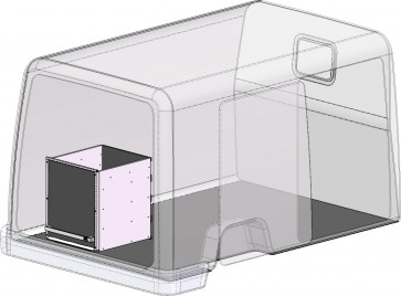 één ladeblok, BEKS verhoogde vloersysteem, H= 650 mm., Br= 500 mm.