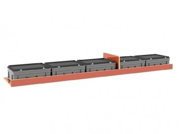 Set kunststof koffers voor Pro Wood kast type 2 legbord L=2095 mm.