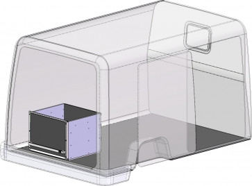 één ladeblok, BEKS verhoogde vloersysteem, H= 500 mm., Br= 600 mm.