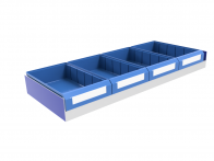 Set kunststof bakken voor legbord L=975 mm. Infinity diepte 375 mm.