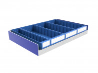 Set kunststof bakken voor legbord L=725 mm. Infinity diepte 475 mm.