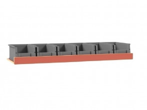 Set kunststof bakken voor Pro Wood kast type 2 legbord L=1310 mm.