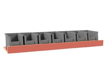 Set kunststof bakken voor Pro Wood kast type 1 legbord L=1070 mm.