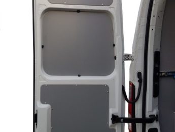 Achterdeur panelen, set  boven, 6.5 mm. Grijs gelakt multiplex