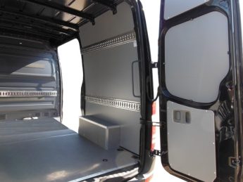 Achterdeur panelen, set  boven, 5 mm. Kunststof grijs