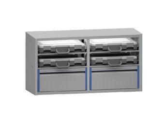 Aluminium lade-kofferkast ALLB1025-2D-4KK