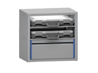 Aluminium lade-kofferkast ALLB525-1D-2KK