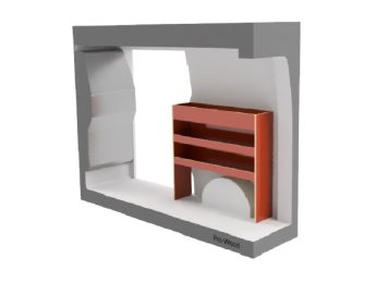 Multiplex kast type C L1070xD260xH1000 mm. bouwpakket