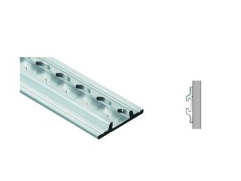 Alu vliegtuigrail L=995 mm., voor opbouw tegen de wanden