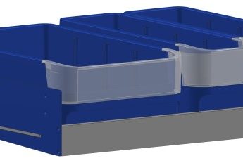 Set kunststof bakken voor Infinity legbord L=475 mm. en diepte 375 mm.