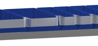 Set kunststof bakken voor Infinity legbord L=975 mm. en diepte 475 mm.