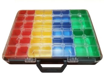 Kunststof service koffer met uitneembare bakjes