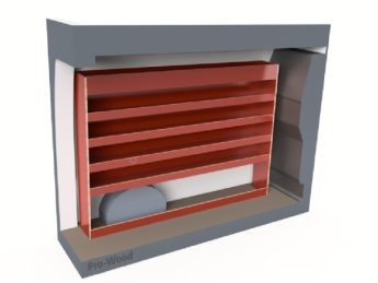 Pro Wood multiplex bedrijfswageninrichting PWL1C-1960