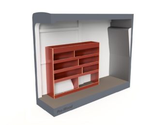 Pro Wood multiplex bedrijfswageninrichting PWL2B-1690