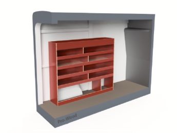 Pro Wood multiplex bedrijfswageninrichting PWL2C-1690