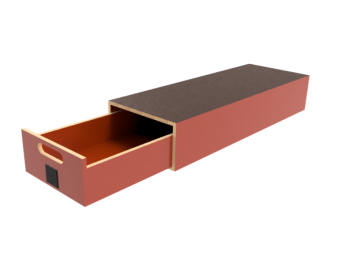 Pro-Wood multiplex bodemlade op kunststof glijstrippen, type PWVV-L1