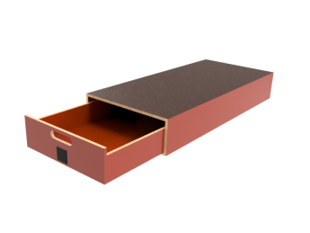 Pro-Wood multiplex bodemlade op kunststof glijstrippen, type PWVV-L14