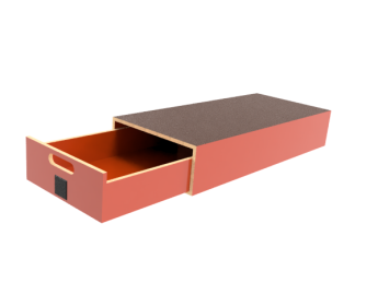 Pro-Wood multiplex bodemlade op kunststof glijstrippen, type PWVV-L6