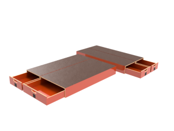 Pro-Wood multiplex bodemladen op kunststof glijstrippen, type PWVV-S13