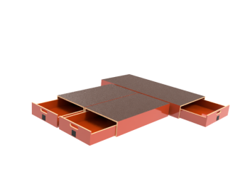 Pro-Wood multiplex bodemladen op kunststof glijstrippen, type PWVV-S21