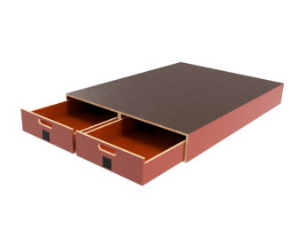 Pro-Wood multiplex bodemladen op kunststof glijstrippen, type PWVV-S28