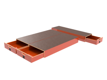 Pro-Wood multiplex bodemladen op kunststof glijstrippen, type PWVV-S8