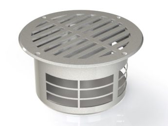 Vloer ventilatie RVS 83 mm.