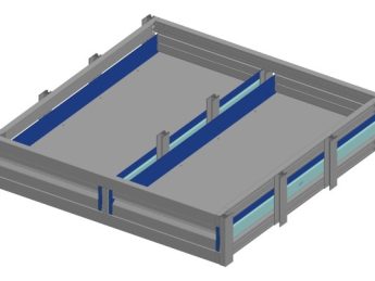 Aluminium verhoogde vloersysteem Br1025-L1020-H200, 2x lade 100