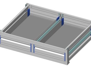 Aluminium verhoogde vloersysteem Br1025-L821-H225, 2x lade 125