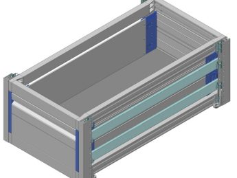 Aluminium verhoogde vloersysteem Br381-L821-H300, lade 200
