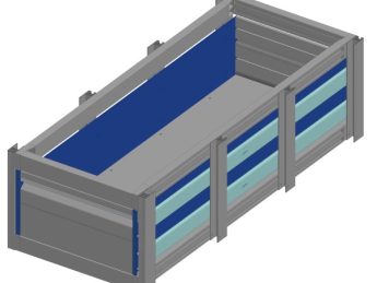 Aluminium verhoogde vloersysteem Br445-L1020-H300, lade 200