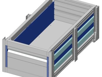 Aluminium verhoogde vloersysteem Br445-L821-H300, lade 200