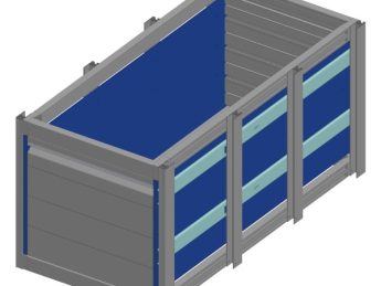 Aluminium verhoogde vloersysteem Br525-L1020-H500, lade 400