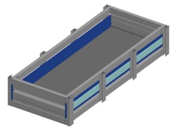 Aluminium verhoogde vloersysteem Br525-L1221-H225, lade 125