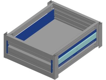 Aluminium verhoogde vloersysteem Br525-L620-H225, lade 125
