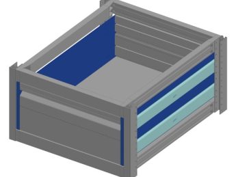 Aluminium verhoogde vloersysteem Br525-L620-H300, lade 200