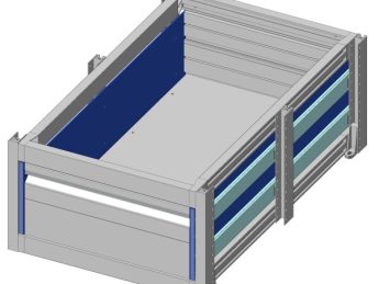 Aluminium verhoogde vloersysteem Br525-L821-H300, lade 200