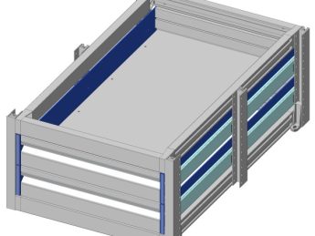 Aluminium verhoogde vloersysteem Br525-L821-H300, 2x lade 100