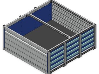 Aluminium verhoogde vloersysteem Br1170-L1221-H525, lade 425