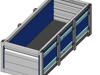 Aluminium verhoogde vloersysteem Br525-L1221-H400, lade 300