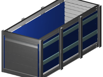 Aluminium verhoogde vloersysteem Br525-L1221-H500, lade 400