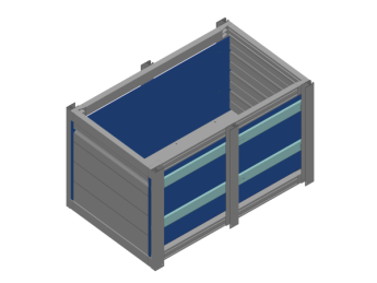 Aluminium verhoogde vloersysteem Br525-L821-H500, lade 400