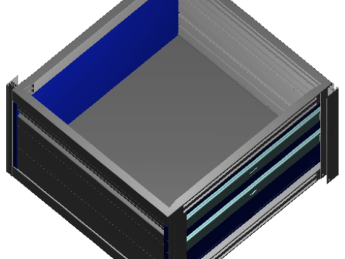 Aluminium verhoogde vloersysteem Br635-L620-H400, lade 300